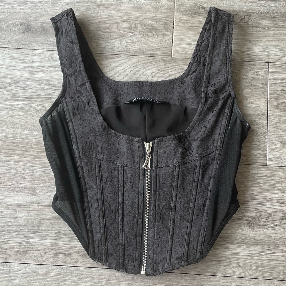 Disturbia Intoxicate Jacquard Gothic Corset Top